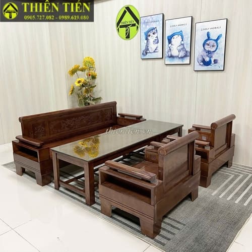 Salon đối tựa liền sồi óc chó (3)