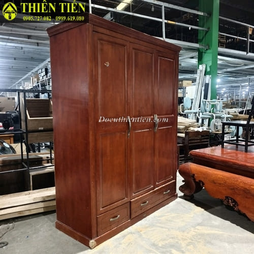 Tủ quần áo 3 cánh gỗ cao su (1)