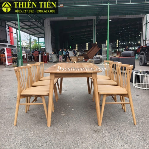 Bộ bàn ăn 6 ghế nan (2)