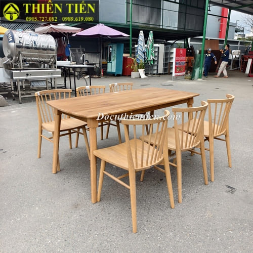 Bộ bàn ăn 6 ghế nan (3)