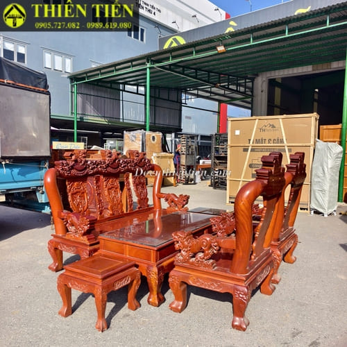Bộ salon gỗ gõ đỏ (1)