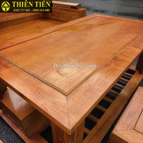 Bộ salon góc L gỗ sồi (5)