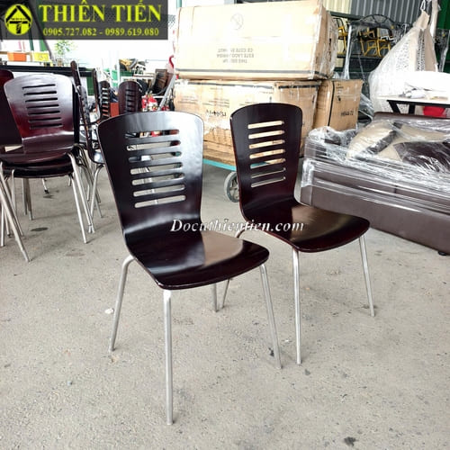 Ghế mặt gỗ chân inox (2)