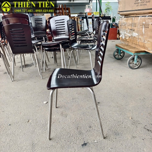 Ghế mặt gỗ chân inox (3)