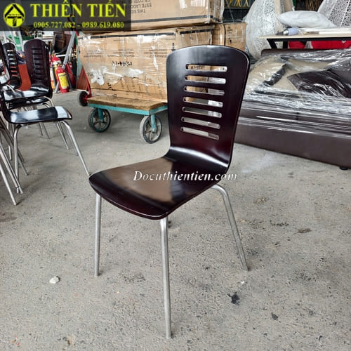 Ghế mặt gỗ chân inox (4)