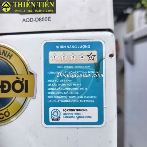 Máy giặt Aqua AQD-D850E (2)