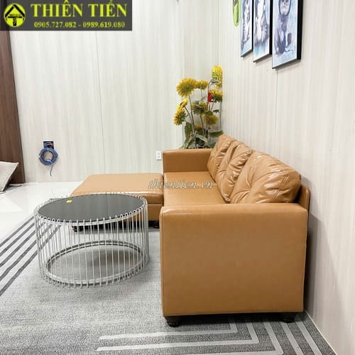 sofa góc L da bò nhạt 2m2 (3)