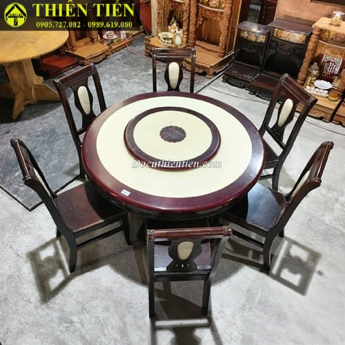 Bộ bàn ăn 6 ghế tròn (1)
