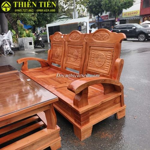 Bộ salon đối A còng gỗ xoan ta (2)