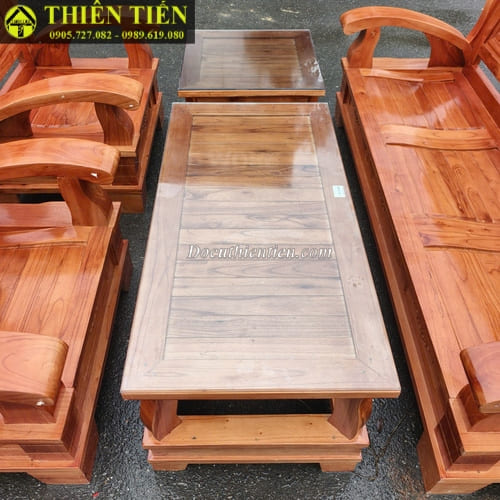 Bộ salon đối A còng gỗ xoan ta (4)