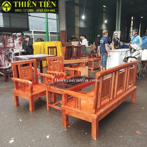 Bộ salon đối Phúc Lộc Thọ gỗ xoan ta (2)