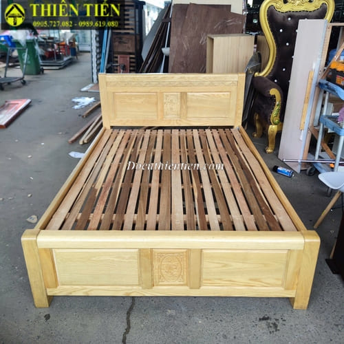Giường 1m4 gỗ sồi (2)
