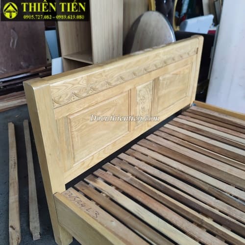 Giường 1m4 gỗ sồi (4)