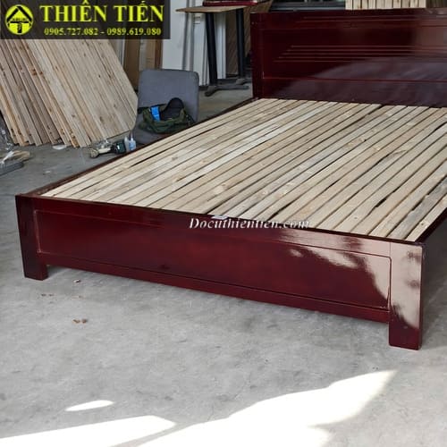 Giường 1m6 gỗ keo (3)