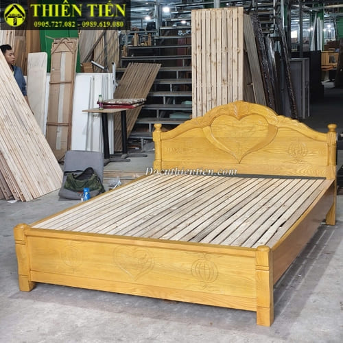 Giường 1m6 gỗ sồi (3)