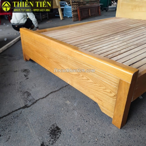P061225 Giường 1m6 gỗ sồi (4)