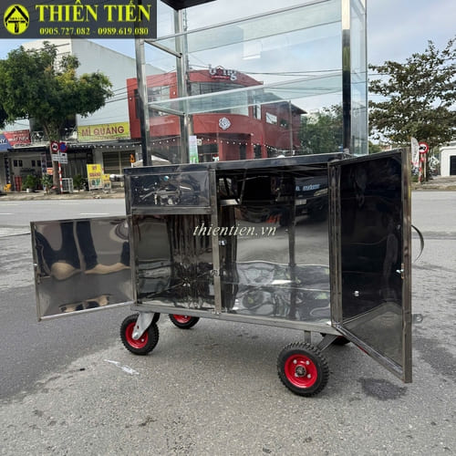 Tủ bán hàng 1m inox 2 tầng kính (3)