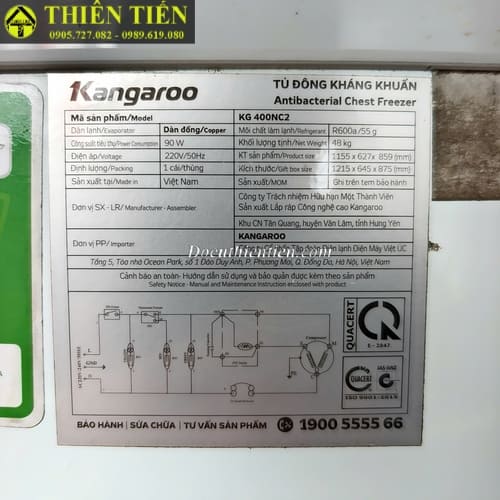 Tủ đông mát Kangaroo (1)