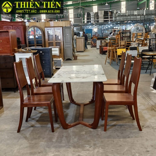 Bộ bàn ăn 6 ghế gỗ xoan đào (2)