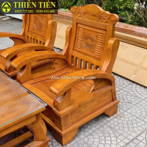 Bộ salon gỗ xoan ta (6)