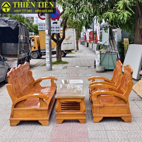 Bộ salon gỗ xoan ta (7)
