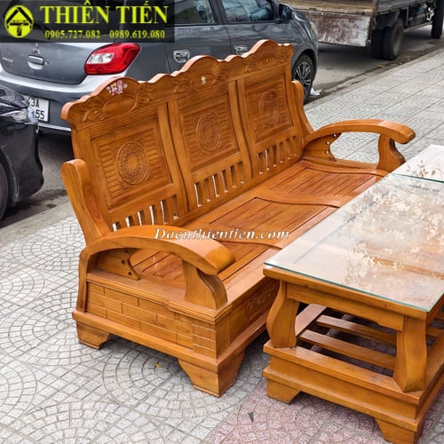 Bộ salon gỗ xoan ta (9)