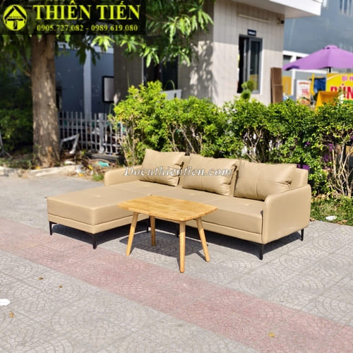 Bộ sofa góc L kem (k bàn) (2)