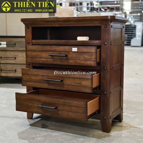 HL-Tủ gỗ 3 ngăn nâu (1)