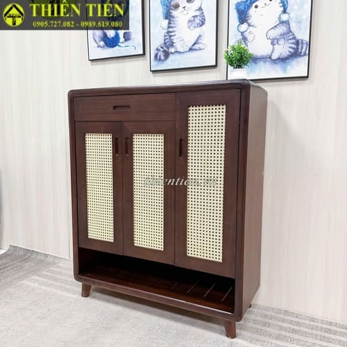 Tủ giày 3 cánh sồi MÂY ÓC CHÓ (1)
