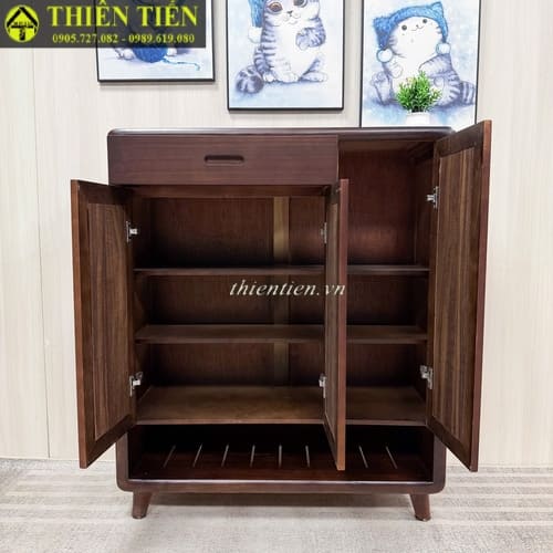Tủ giày 3 cánh sồi MÂY ÓC CHÓ (2)