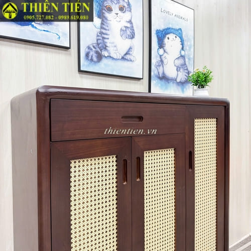 Tủ giày 3 cánh sồi MÂY ÓC CHÓ (3)