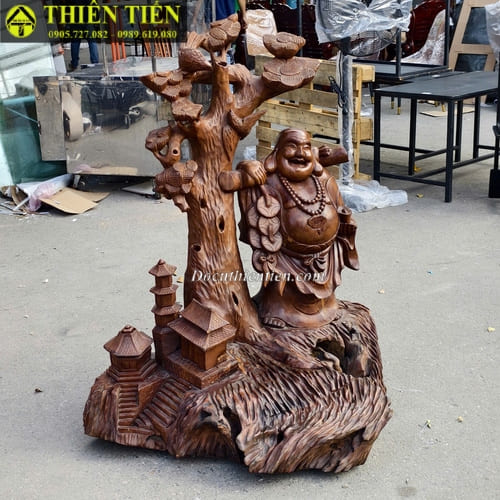 Tượng di lặc gỗ hương (2)