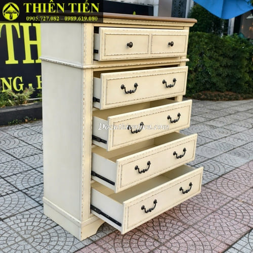XK Tủ gỗ 5 tầng trắng (3)