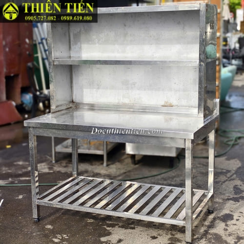 Bàn bếp inox kèm kệ (3)
