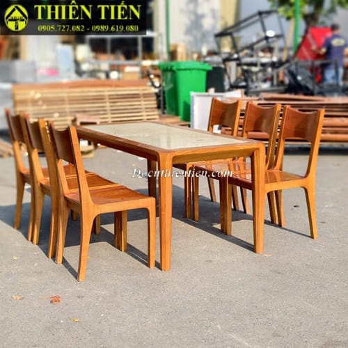 Bộ bàn ăn 6 ghế gỗ sồi (2)