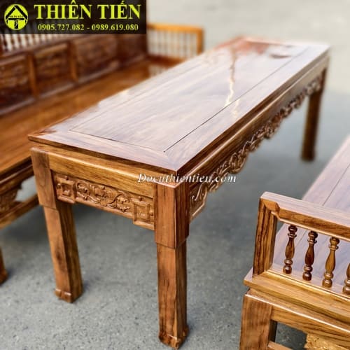 Bộ salon trường kỷ tam cấp gỗ lim (4)