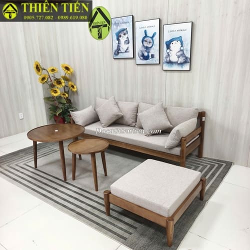 Bộ sofa góc L nệm xám (3)