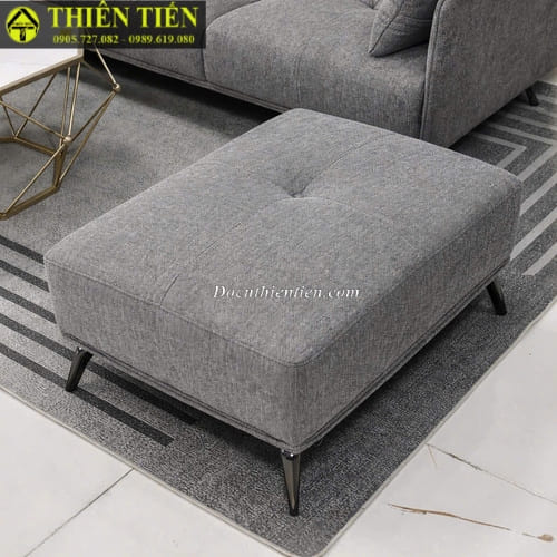 Sofa góc L nệm nỉ xám (k bàn) (3)