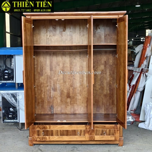 Tủ quần áo 3 cánh gỗ hương xám (5)