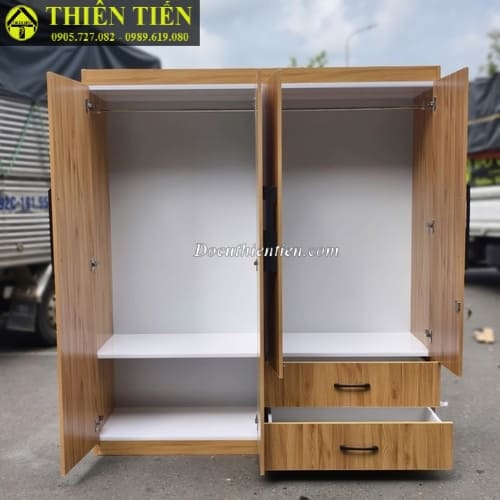 Tủ quần áo 4 cánh nhựa vàng cao cấp (1)
