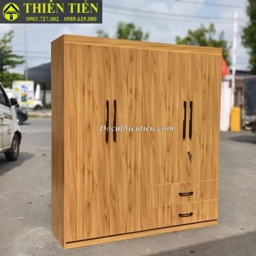 Tủ quần áo 4 cánh nhựa vàng cao cấp (2)