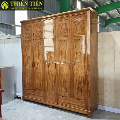 Tủ quần áo 5 cánh gỗ hương xám (2)