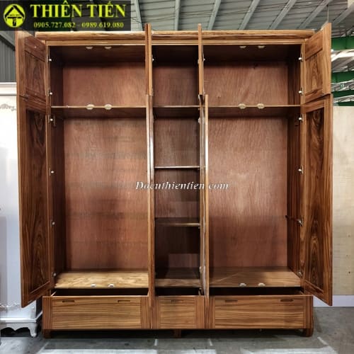 Tủ quần áo 5 cánh gỗ hương xám (4)