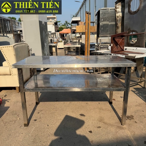 Bàn bếp inox 2 tầng 135cm (1)