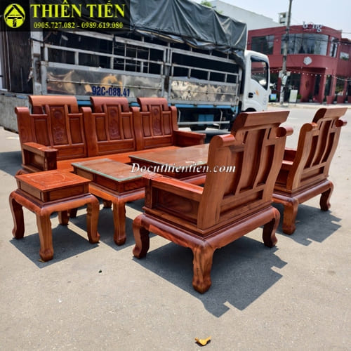 Bộ salon gỗ gõ đỏ (4)