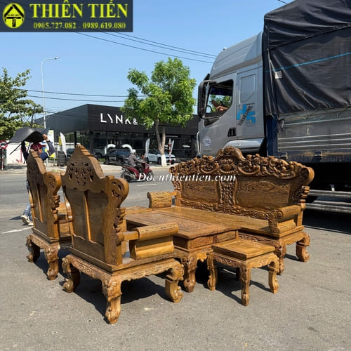 Bộ salon mun đuôi công (1)