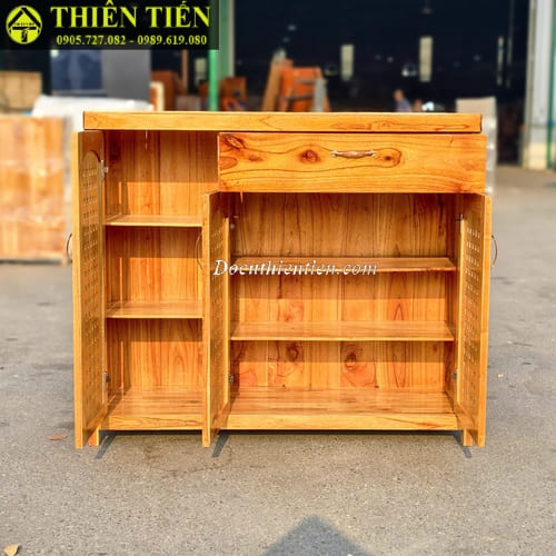 H-Tủ giày 3 cánh xoan ta (1)