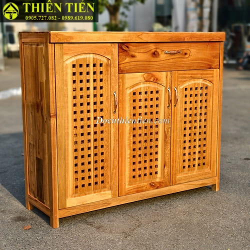 H-Tủ giày 3 cánh xoan ta (3)