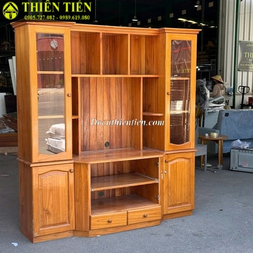 Kệ tivi kèm tủ trưng bày (1)