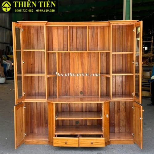 Kệ tivi kèm tủ trưng bày (3)